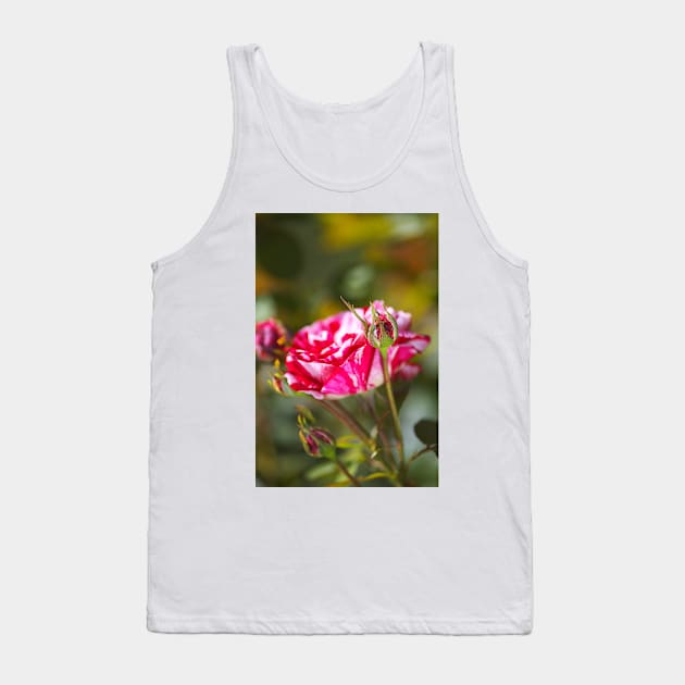 Variegated Rose And Buds Tank Top by Joy Watson